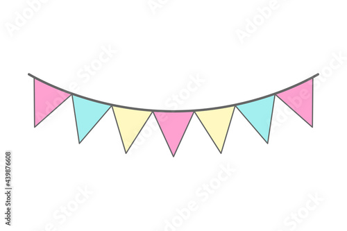 Bunting or garland flags for party decoration in vector