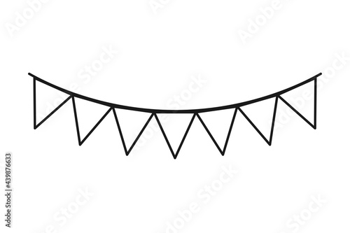 Bunting or garland flags for party decoration in vector