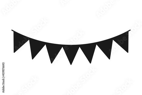Bunting or garland flags for party decoration in vector