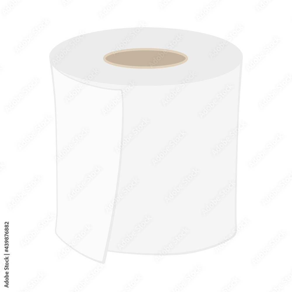Toilet paper or roll of toilet tissue in vector icon Toilet paper or roll of toilet tissue in vector icon