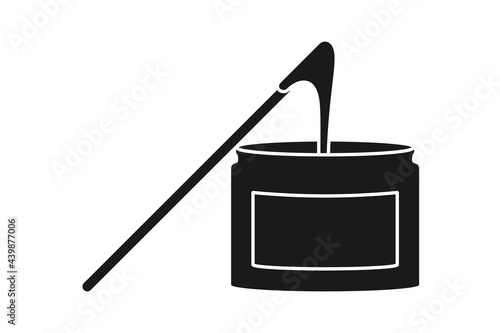 Strip waxing glass jar or tub of honey wax for hair removal in vector icon
