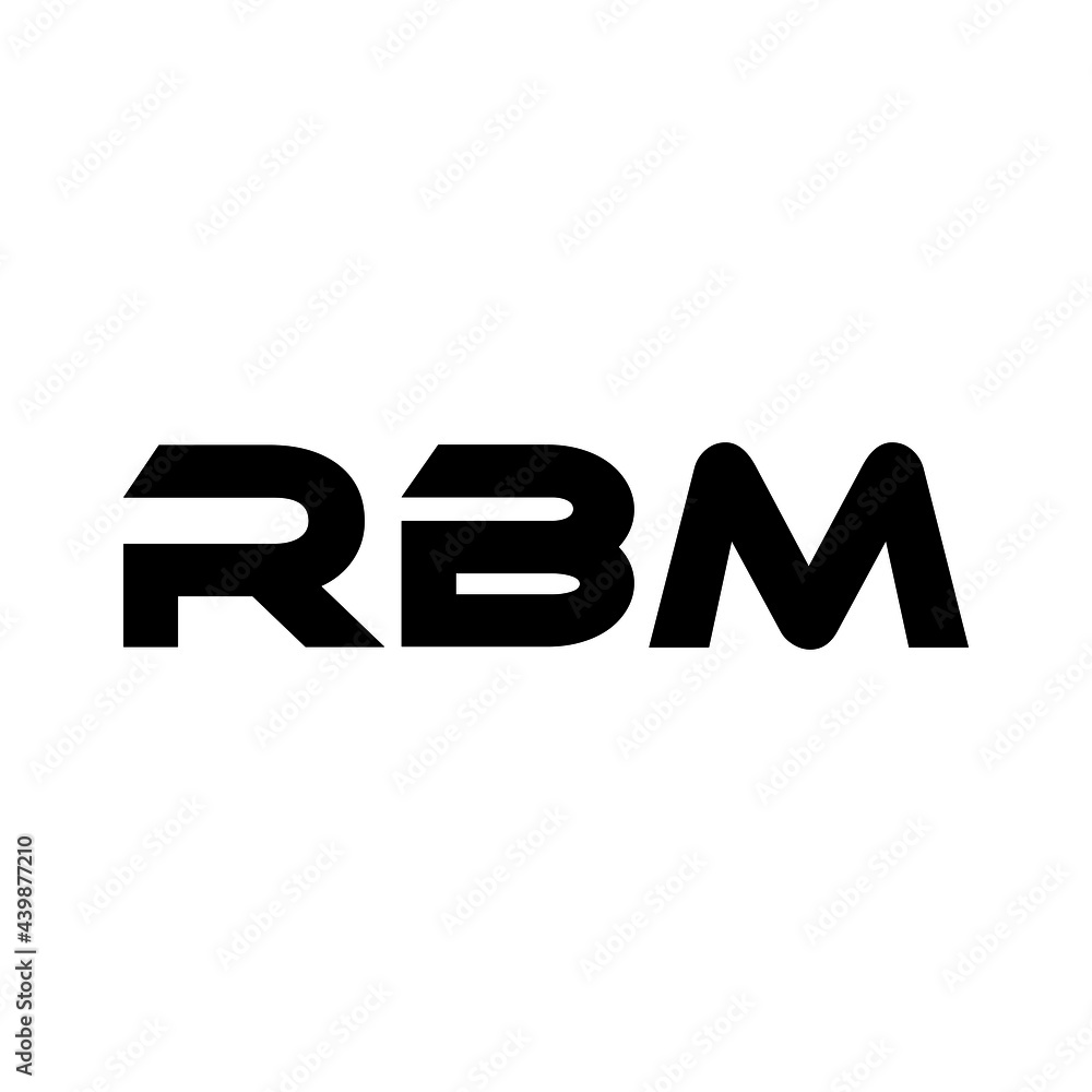 RBM letter logo design with white background in illustrator, vector ...