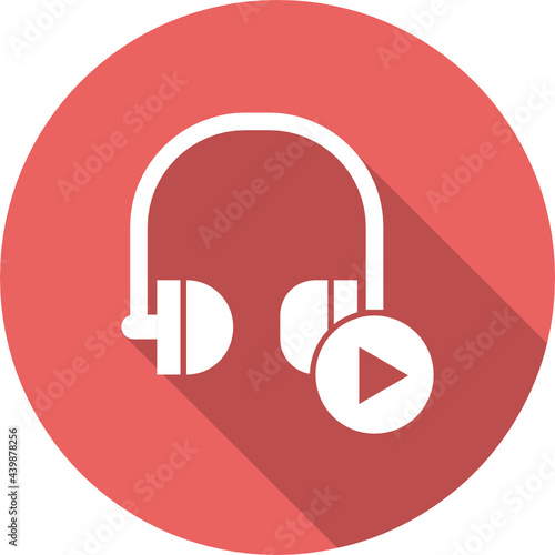Headphone flat icon.