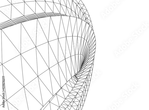 architecture drawing on white background