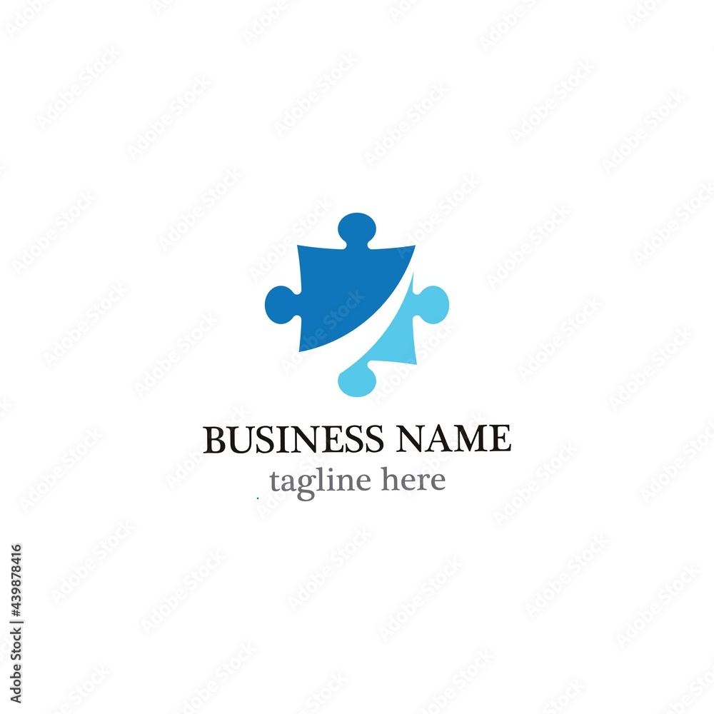 Puzzle logo template Puzzle logo template