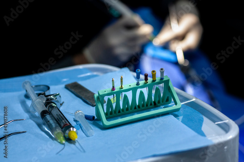 Endodontic treatment to the patient photo