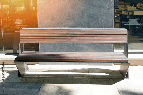 Modern wooden bench