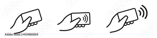NFC concept icon set. Contactless payment