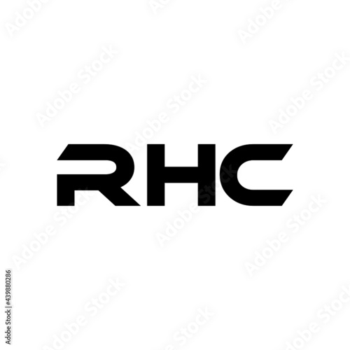 RHC letter logo design with white background in illustrator, vector logo modern alphabet font overlap style. calligraphy designs for logo, Poster, Invitation, etc.