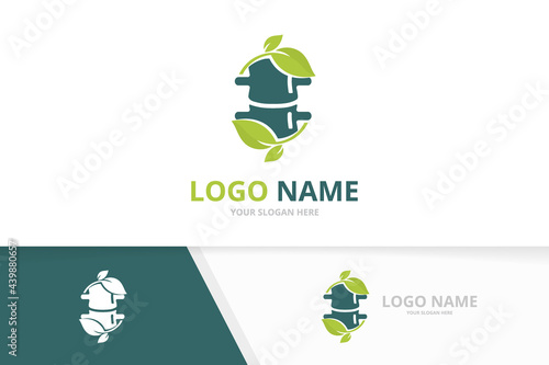 Green spinal diagnostic center logotype design. Vector natural spine logo.