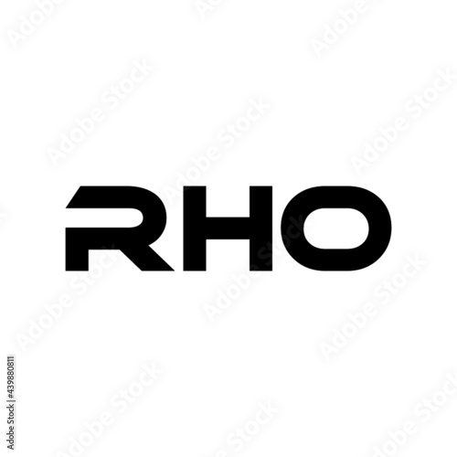 RHO letter logo design with white background in illustrator, vector logo modern alphabet font overlap style. calligraphy designs for logo, Poster, Invitation, etc. © Aftab