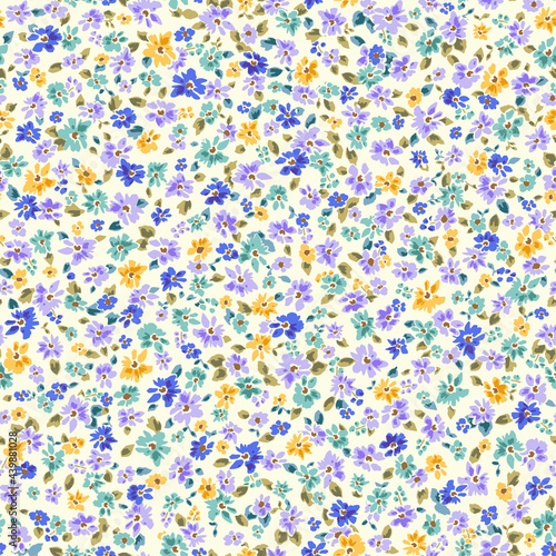 Seamless and liberty style cute floral pattern,