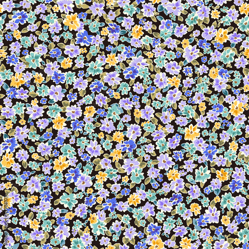 Seamless and liberty style cute floral pattern,