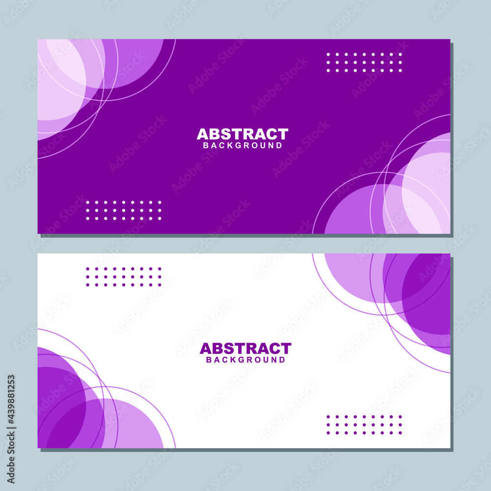 Illustration set vector of abstract business white and violet background color with white and violet element. Good to use for banner, social media template, poster and flyer template, etc