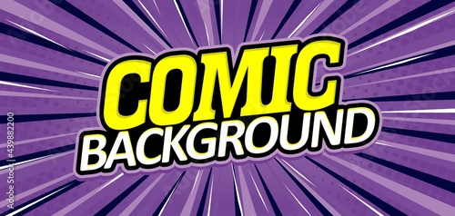 abstract comic zoom background on blue