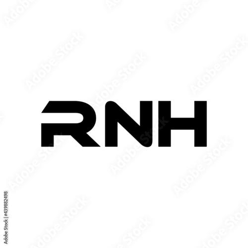 RNH letter logo design with white background in illustrator, vector logo modern alphabet font overlap style. calligraphy designs for logo, Poster, Invitation, etc.