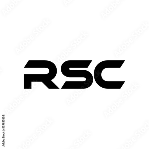 RSC letter logo design with white background in illustrator, vector logo modern alphabet font overlap style. calligraphy designs for logo, Poster, Invitation, etc. photo