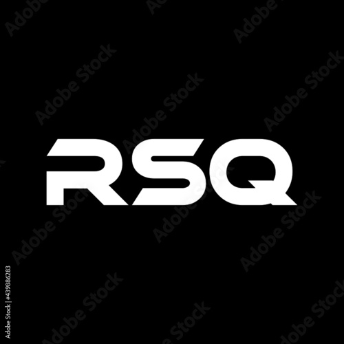 RSQ letter logo design with back background in illustrator, vector logo modern alphabet font overlap style. calligraphy designs for logo, Poster, Invitation, etc.