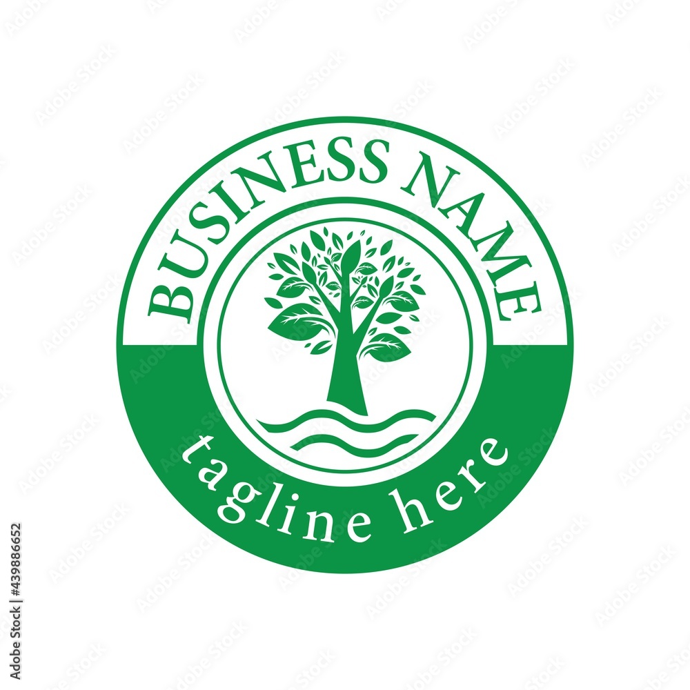 Tree leaf vector logo design