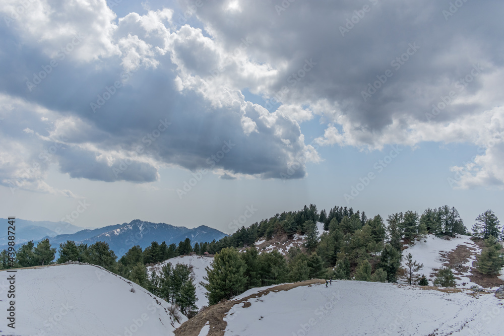 Mushk Puri hilltop in cloudy weather covered in ice Mushk Puri hilltop in cloudy weather covered in ice