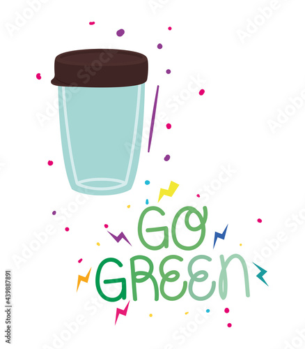 go green lettering