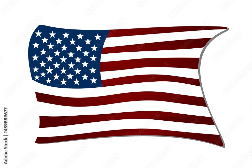 Fototapeta premium American flag emblem glow vector