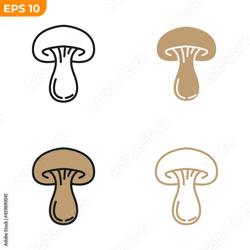 mushroom icon symbol template for graphic and web design collection logo vector illustration