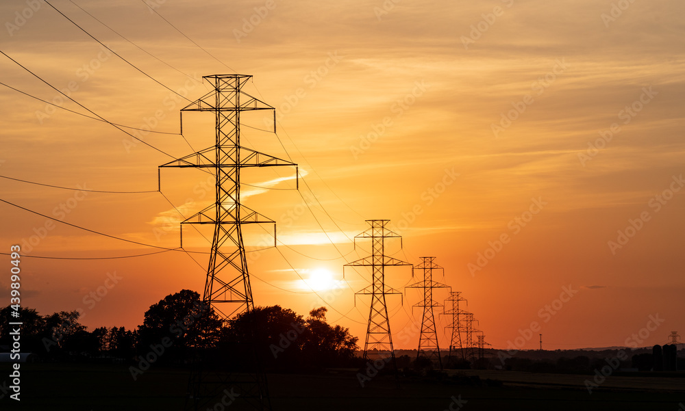 Power Lines in the Sunset Power Lines in the Sunset