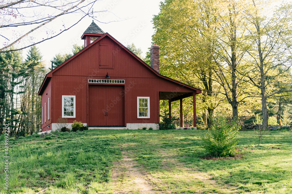 traditional new England red barn traditional new England red barn