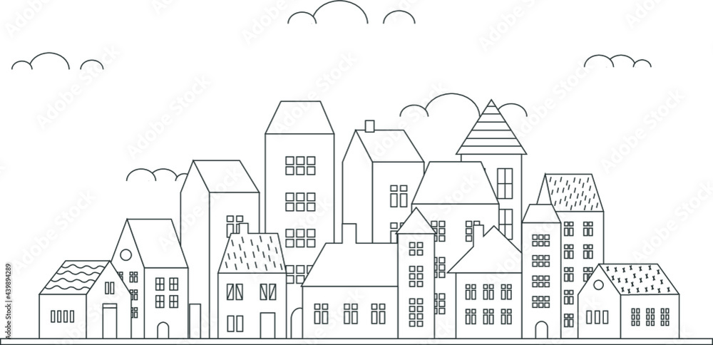 Illustration of urban architecture