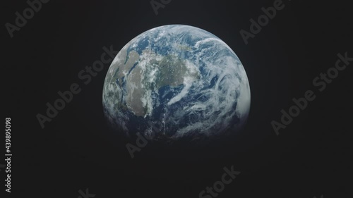Planet earth sunrise from space. Wide shot. Photo realistic, cinematic. photo
