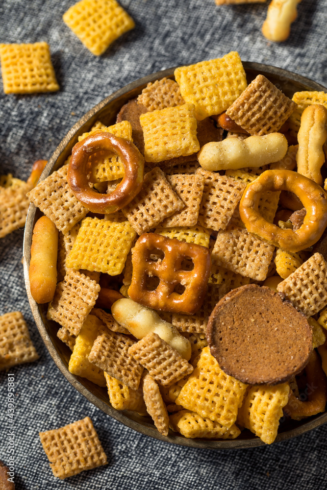Fototapeta premium Homemade Salty Party Snack Mix