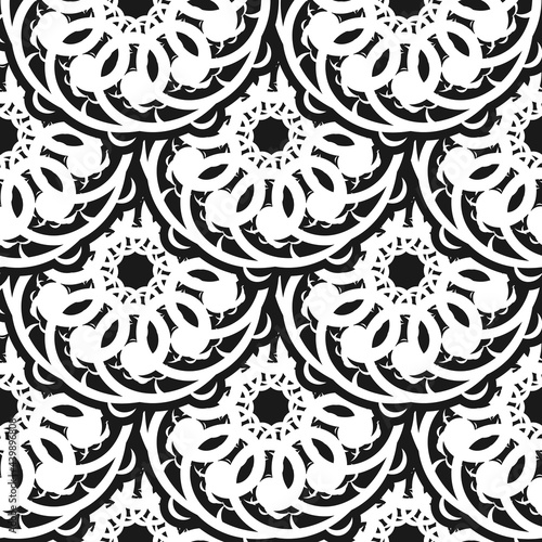 Canvas-taulu Damask seamless vector background
