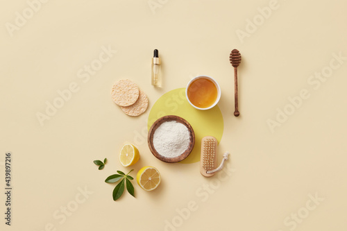 Dry clay, honey and lemons photo