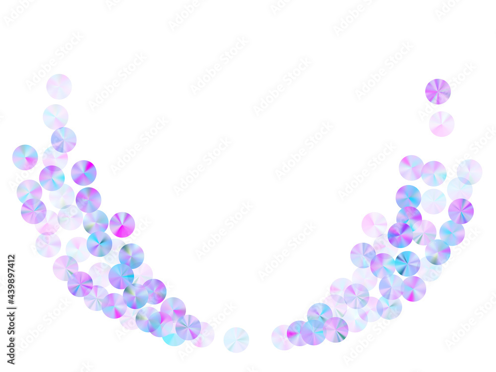 Violet tinsels confetti scatter vector composition. Glamour shining bead elements party decor top view. Christmas confetti placer glossy texture. Violet tinsels confetti scatter vector composition. Glamour shining bead elements party decor top view. Christmas confetti placer glossy texture.