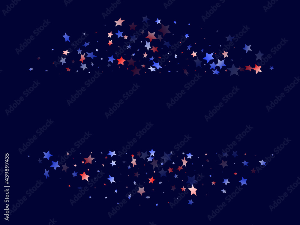 Flying red blue white star sparkles vector american patriotic background. Flying red blue white star sparkles vector american patriotic background.