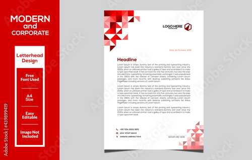 Modern and corporate letterhead