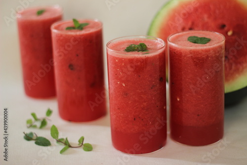 Fresh watermelon juice prepared at home. Its good to keep your body cool from the summer heat.