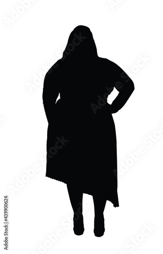 Silhouette of obese women. Dumpling, woman XXL size. Beautiful curvy female, fat overweight lady. Body positive concept. Isolated.Vector illustration.
