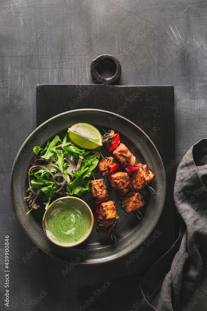 Tofu Tikka Tandoori Tofu Tofu Kebab Stock Photo Adobe Stock