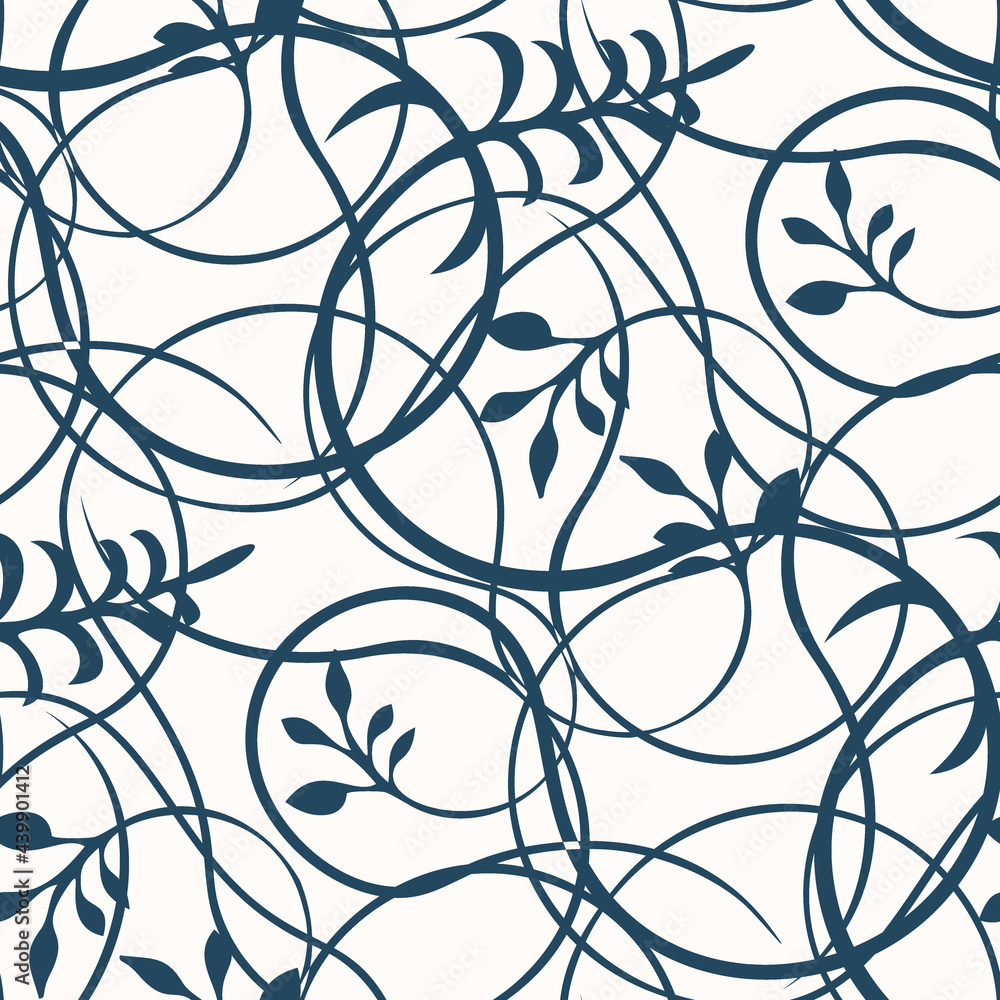Abstract seamless pattern with leaves Abstract seamless pattern with leaves