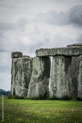 Close up photo of a the stones of the mystical monument of Stonehenge photo