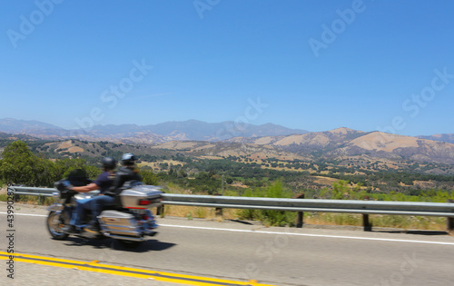 Motorcyle trip with stunning views of the mountains  along central California.  © julie