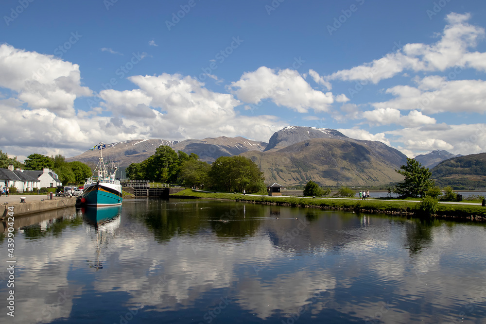 Corpach Sea Lock near Fort William in the Scottish Highlands, UK