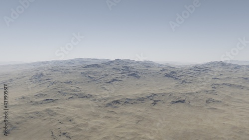 beautiful view from an exoplanet  a view from an alien planet  a computer-generated surface  a fantastic view of an unknown world  a fantasy world 3D render