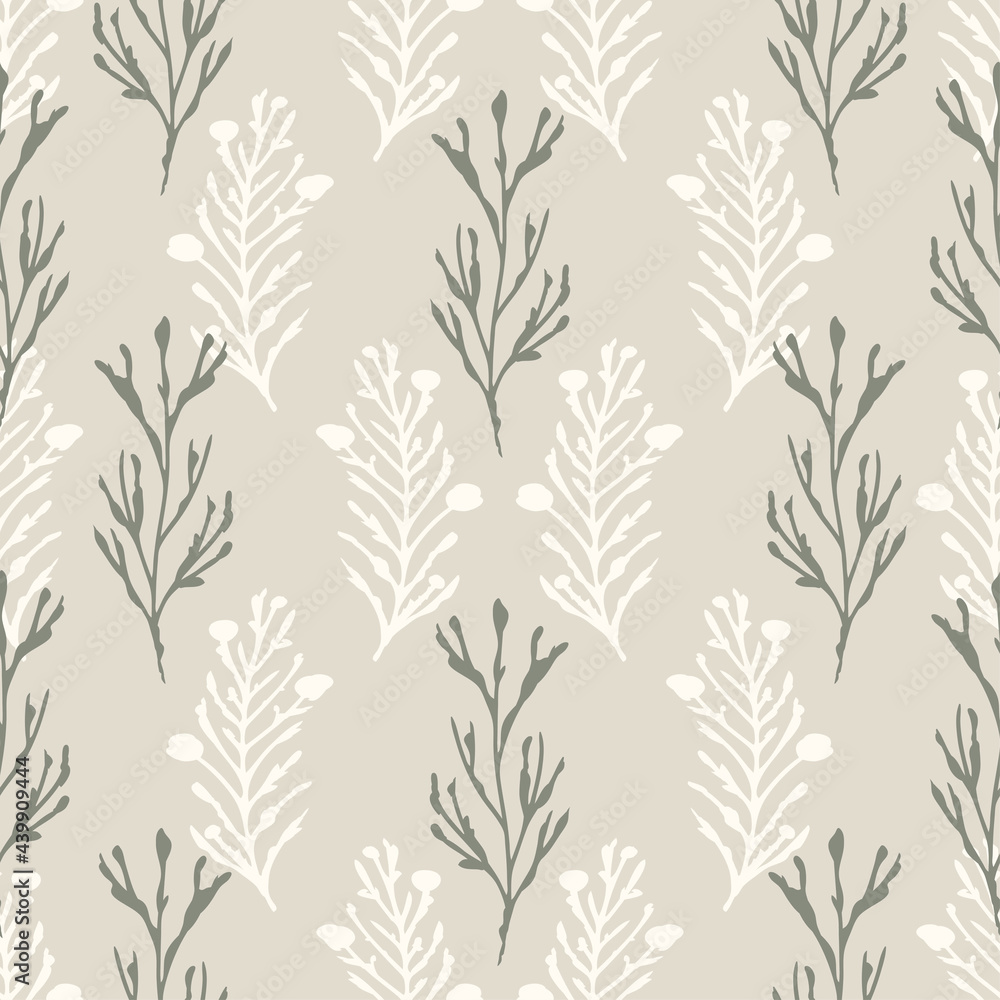 Botanical silhouette pattern Botanical silhouette pattern