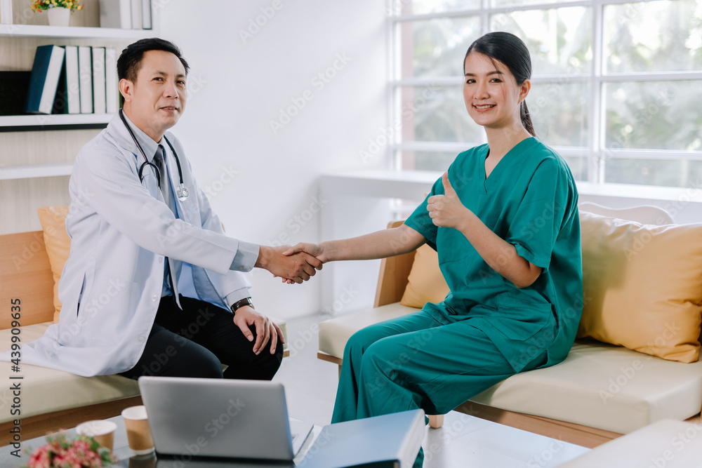 Medical surgeon team of young people looking at camera with determination and confidence in the hospital, teamwork concept in caring patient care Medical surgeon team of young people looking at camera with determination and confidence in the hospital, teamwork concept in caring patient care