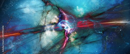 Obraz na plátně Battle of matter and antimatter