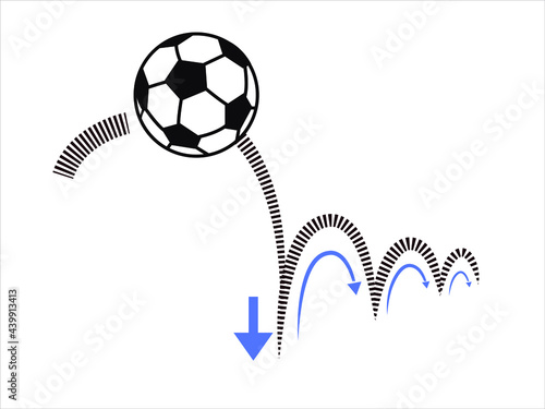 physics. Newton's law of action and impulse. action-reaction law. ball bouncing