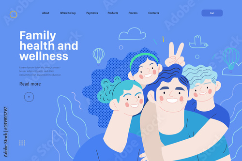 Family health and wellness - medical insurance web template